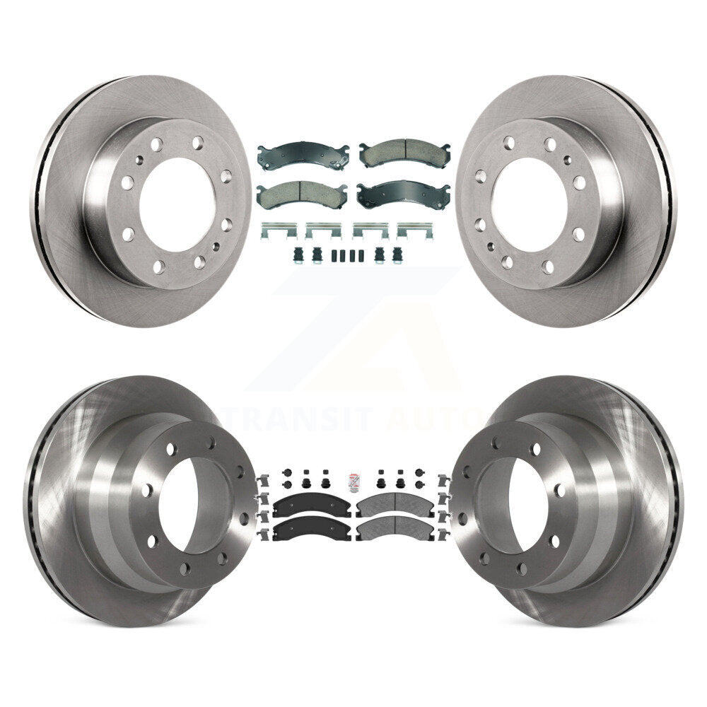 Kit de rotors de frein à plaquettes semi-métalliques avant et arrière en céramique, pour Chevrolet Express 450