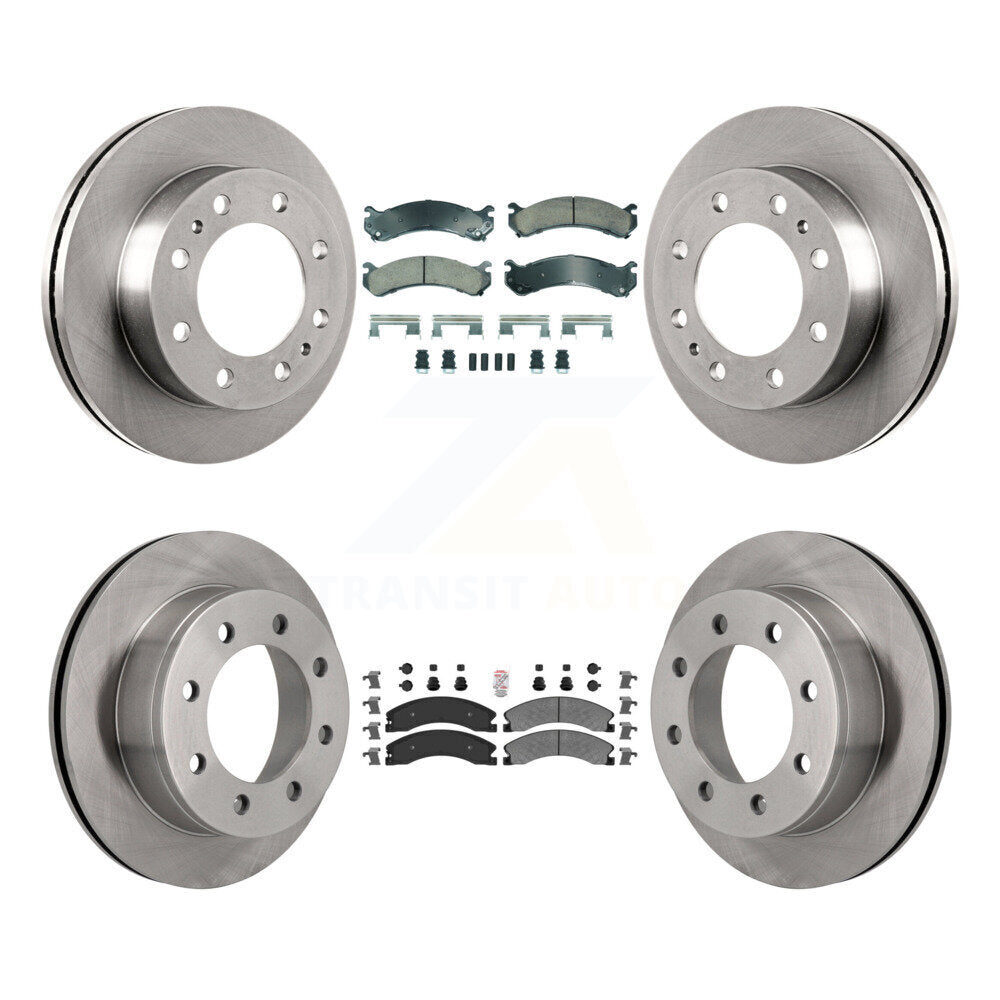 Kit de rotors de frein à plaquettes semi-métalliques avant et arrière en céramique, pour Chevrolet Express 450