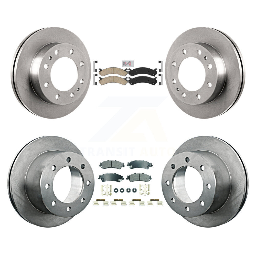 Kit de plaquettes et rotors de frein semi-métalliques avant et arrière en céramique pour GMC Sierra 350 2001