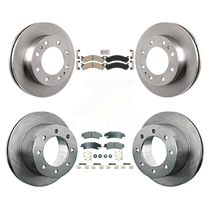 Kit de plaquettes et rotors de frein semi-métalliques avant et arrière en céramique pour GMC Sierra 350 2001