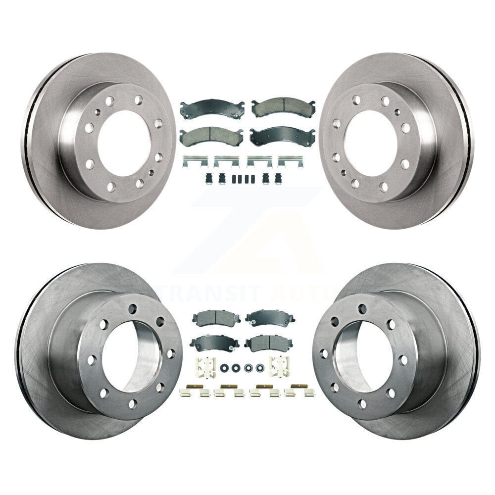 Kit de plaquettes et rotors de frein semi-métalliques avant et arrière en céramique pour GMC Sierra 350 2001