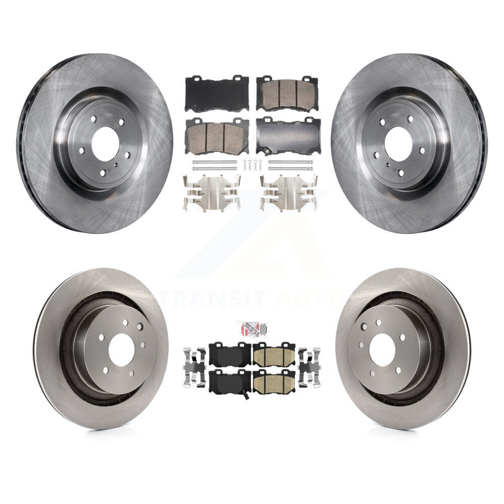 Kit de rotor de frein à plaquettes en céramique avant et arrière pour INFINITI G37 09-13 avec frein Brembo