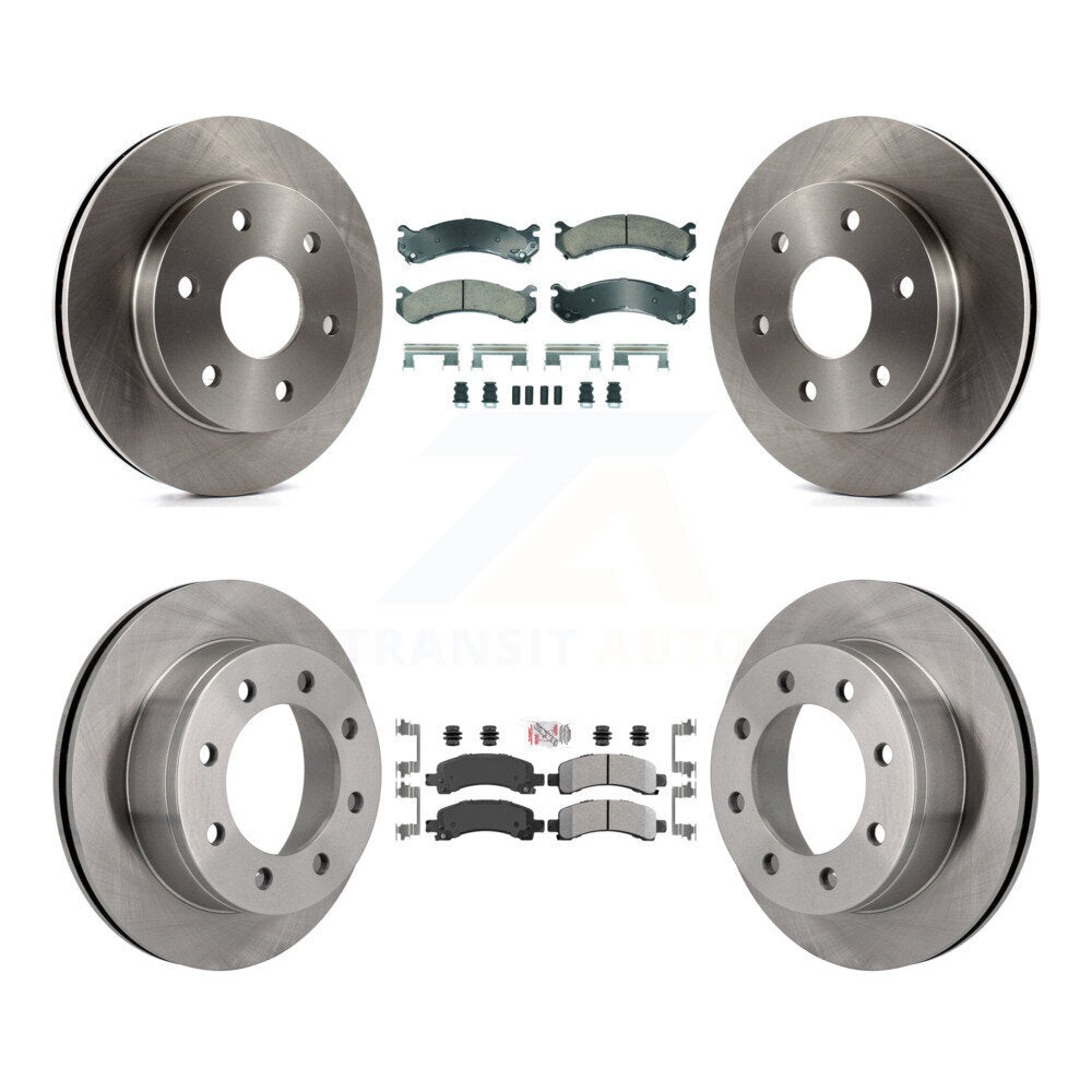 Kit de rotors de frein à disque et plaquettes semi-métalliques avant et arrière en céramique pour GMC Savana 250