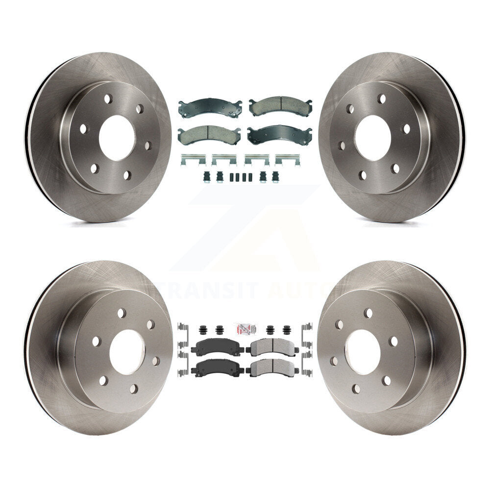 Kit de rotors de frein à plaquettes semi-métalliques avant et arrière en céramique, pour Chevrolet Express 250