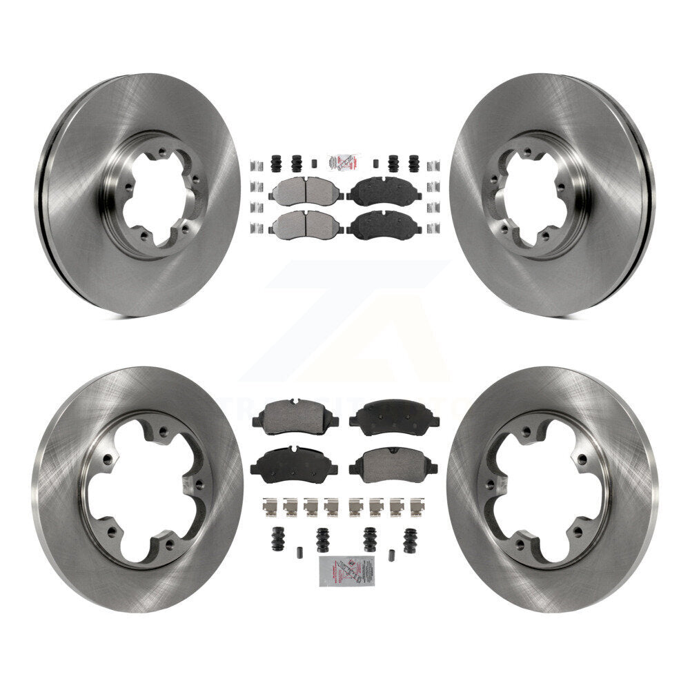 Kit de plaquettes et disques de frein semi-métalliques avant et arrière, pour Ford Transit-250 Transit-15