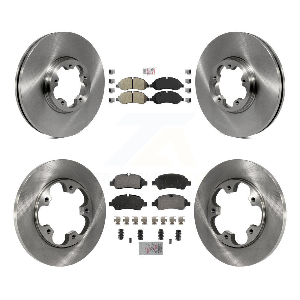 Kit de plaquettes et disques de frein semi-métalliques avant et arrière, pour Ford Transit-250 Transit-15