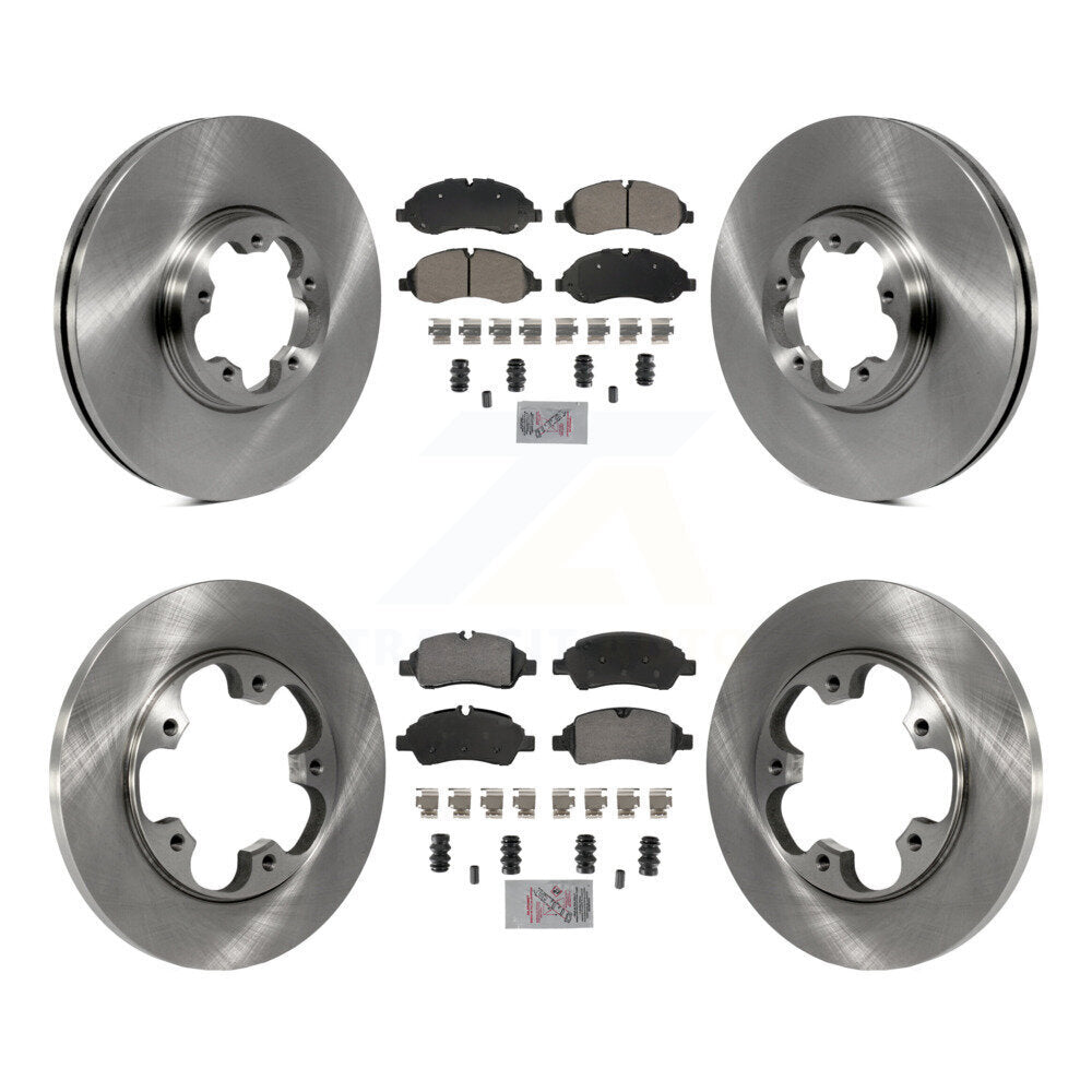 Kit de plaquettes et disques de frein semi-métalliques avant et arrière, pour Ford Transit-250 Transit-15