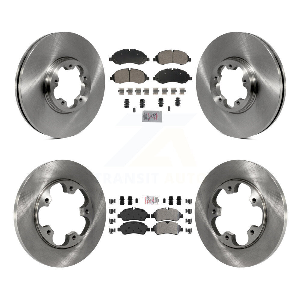 Kit de plaquettes et disques de frein semi-métalliques avant et arrière, pour Ford Transit-250 Transit-15