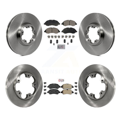 Kit de plaquettes et disques de frein semi-métalliques avant et arrière, pour Ford Transit-250 Transit-15
