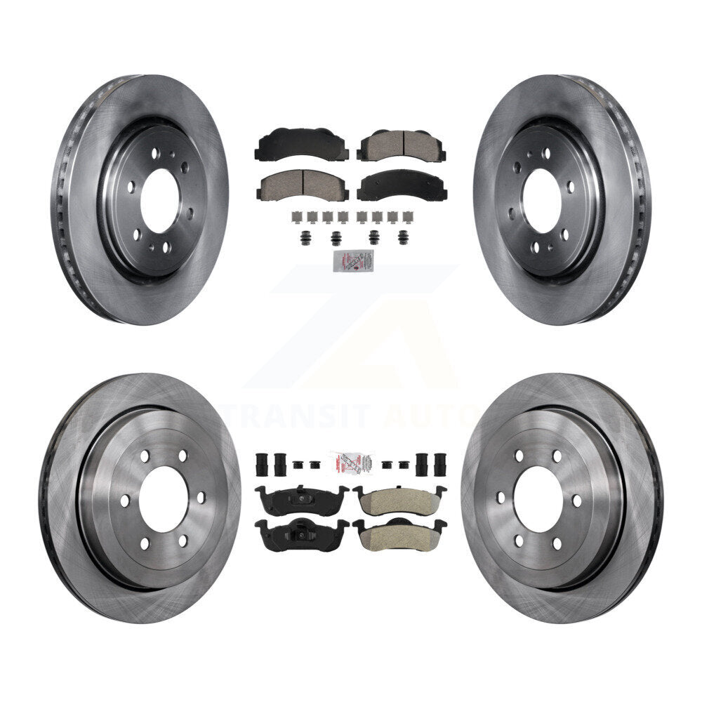 Kit de Rotor de frein à plaquettes semi-métalliques avant et arrière en céramique, pour Ford Expedition Lincol