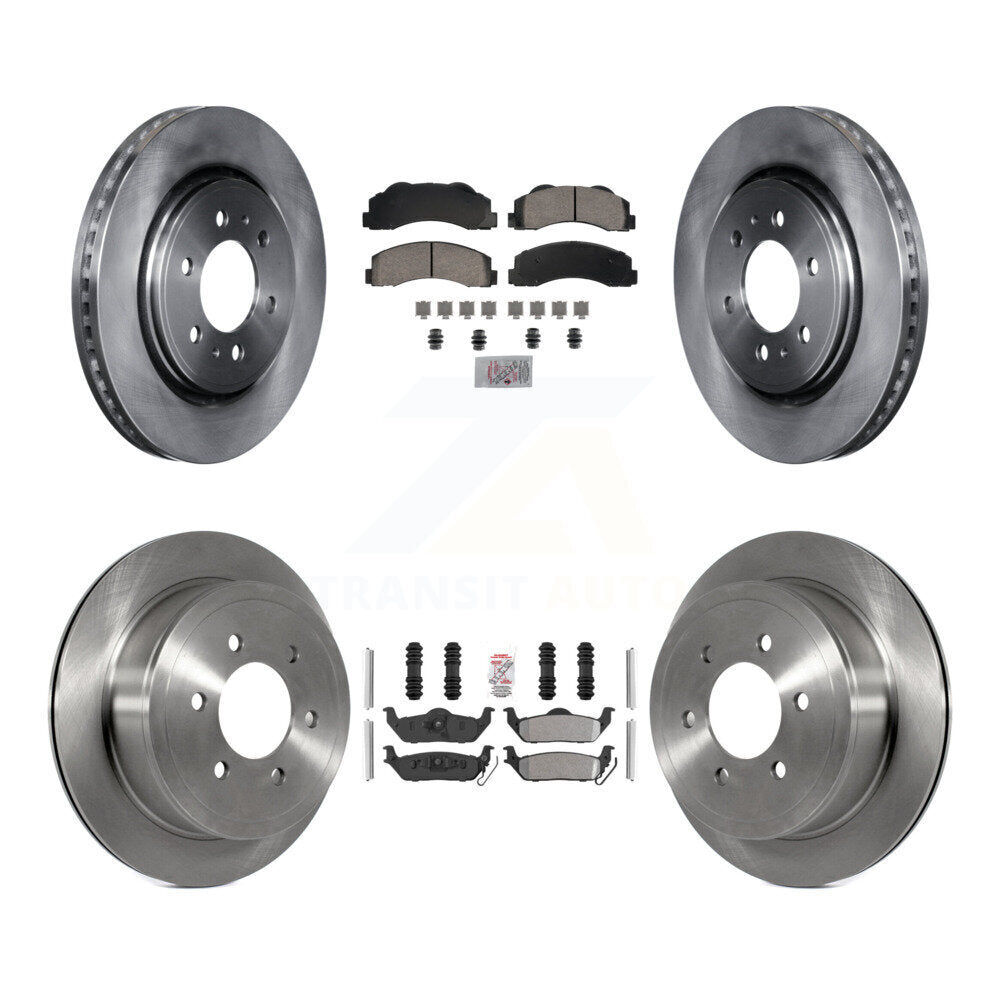 Kit de plaquettes semi-métalliques avant et arrière en céramique et disques de frein pour Ford F-150