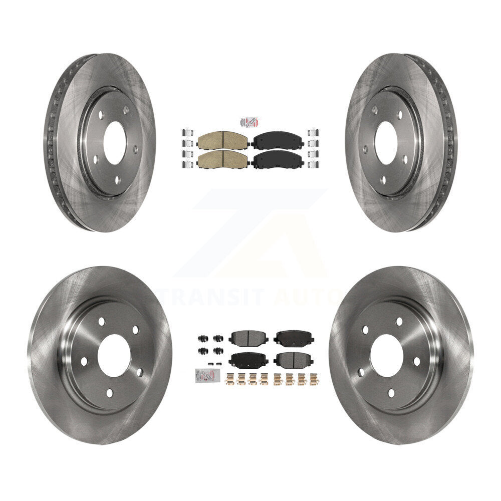 Kit de plaquettes semi-métalliques avant et arrière en céramique, Kit de Rotor de frein pour Dodge Grand Carava