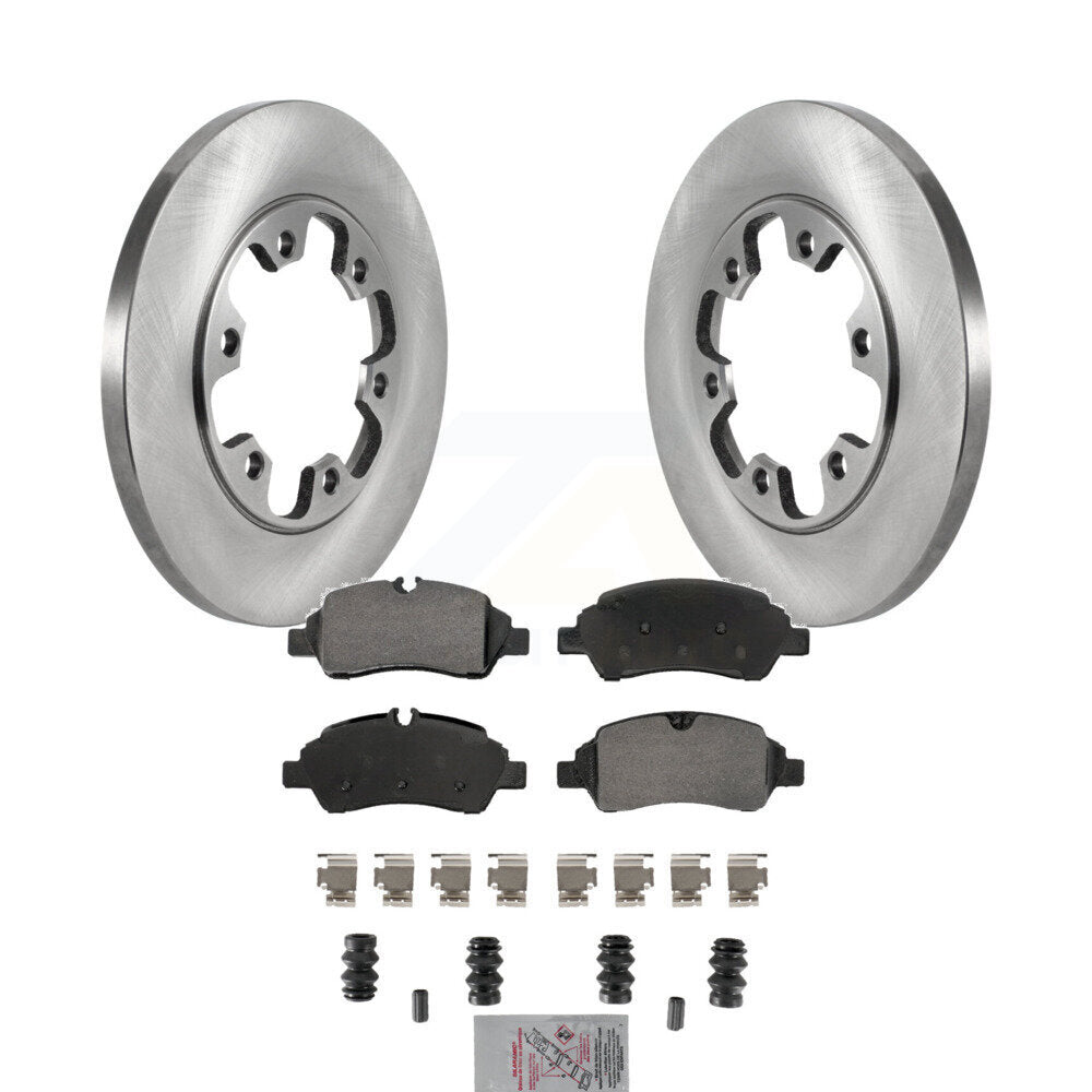 Kit de plaquettes semi-métalliques de rotor de frein arrière pour Ford Transit-350 HD avec roue à 6 écrous