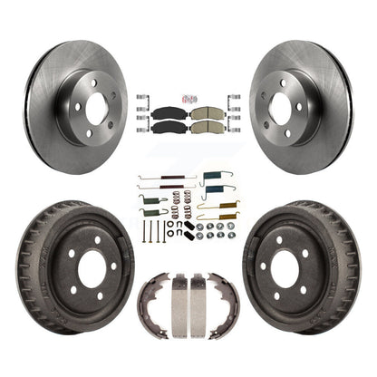 Rotors de frein à disque avant et arrière, plaquettes en céramique et Kit de tambour (7 pièces) pour Mazda B4000