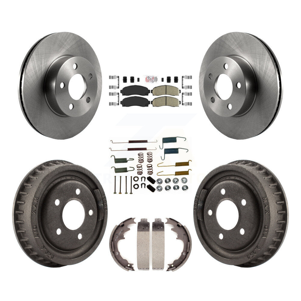 Rotors de frein à disque avant et arrière, plaquettes en céramique et Kit de tambour (7 pièces) pour Mazda B4000