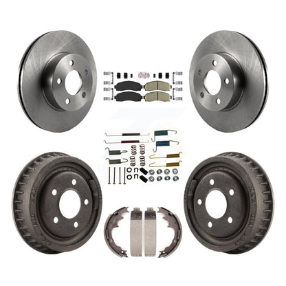 Rotors de frein à disque avant et arrière, plaquettes en céramique et Kit de tambour (7 pièces) pour Mazda B4000