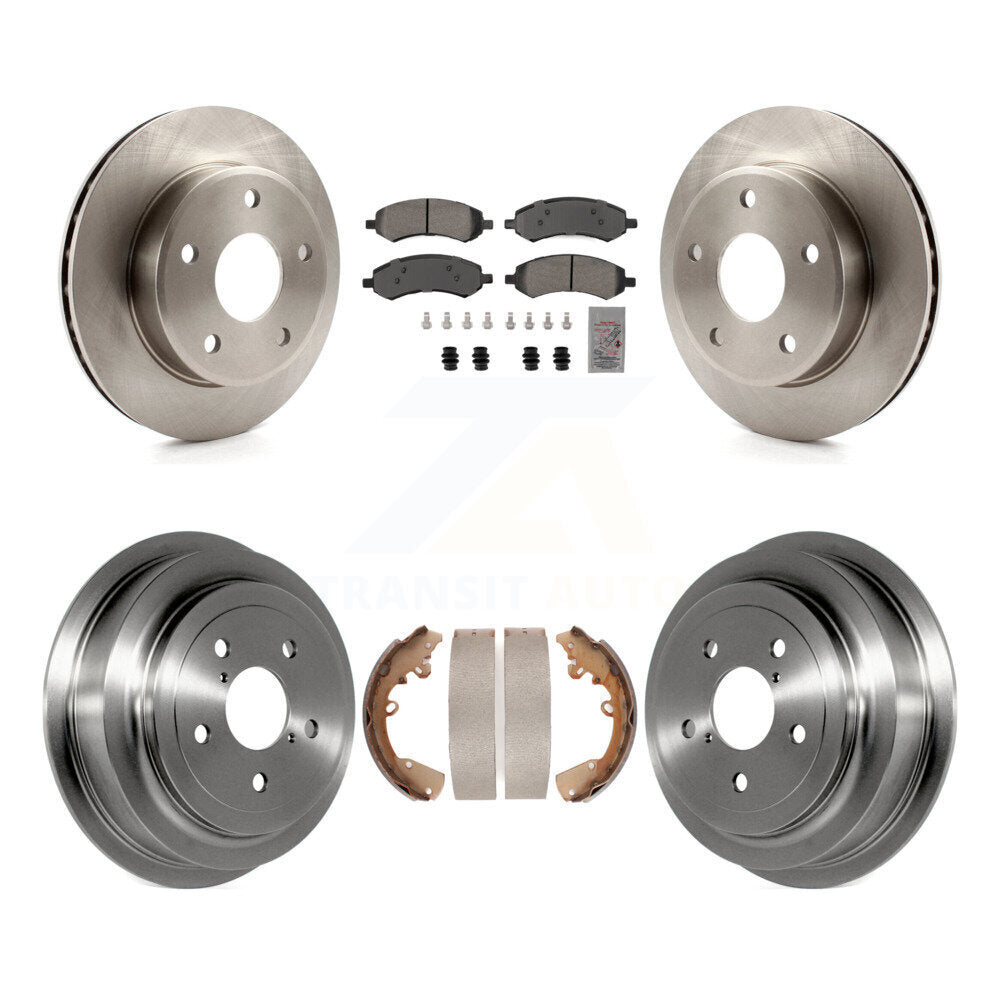 Rotors de frein avant et arrière, Kit de plaquettes et de tambour semi-métalliques pour Dakota Dodge Ram Raide