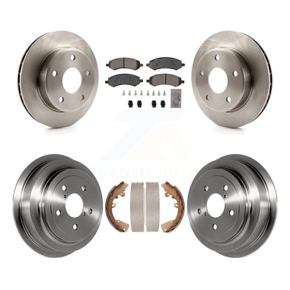 Rotors de frein avant et arrière, Kit de plaquettes et de tambour semi-métalliques pour Dakota Dodge Ram Raide