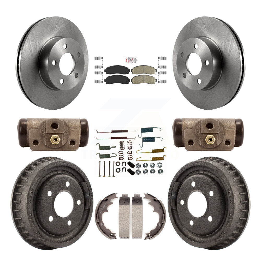 Rotors de frein à disque avant et arrière, plaquettes en céramique et Kit de tambour (9 pièces) pour Mazda B4000