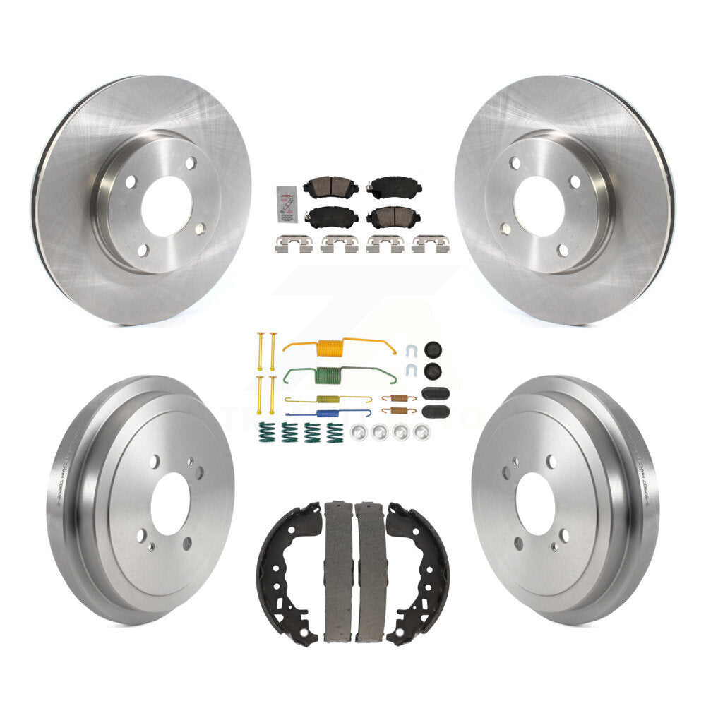 Rotors de frein à disque avant et arrière, Kit de tampons et de tambour en céramique (7 pièces) pour Nissan kick Vers