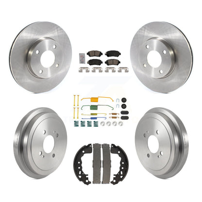 Rotors de frein à disque avant et arrière, Kit de tampons et de tambour en céramique (7 pièces) pour Nissan kick Vers
