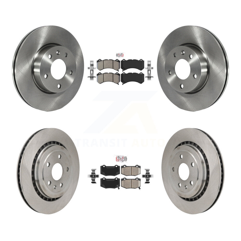 Kit de plaquettes de frein et rotor de frein en céramique, semi-métalliques, avant et arrière, pour Cadillac ATS 2017