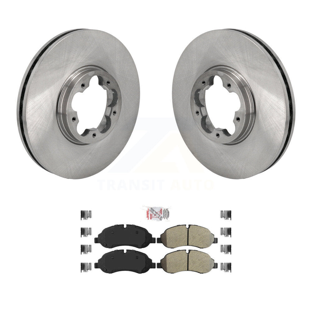 Rotors de frein à disque avant et Kit de plaquettes semi-métalliques pour Ford Transit-250 Transit-15