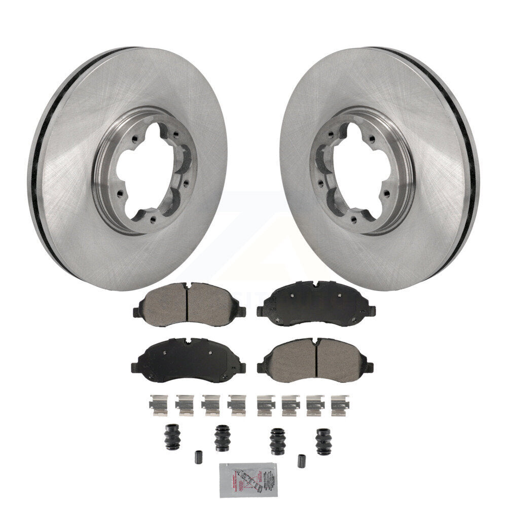 Rotors de frein à disque avant et Kit de plaquettes semi-métalliques pour Ford Transit-250 Transit-15