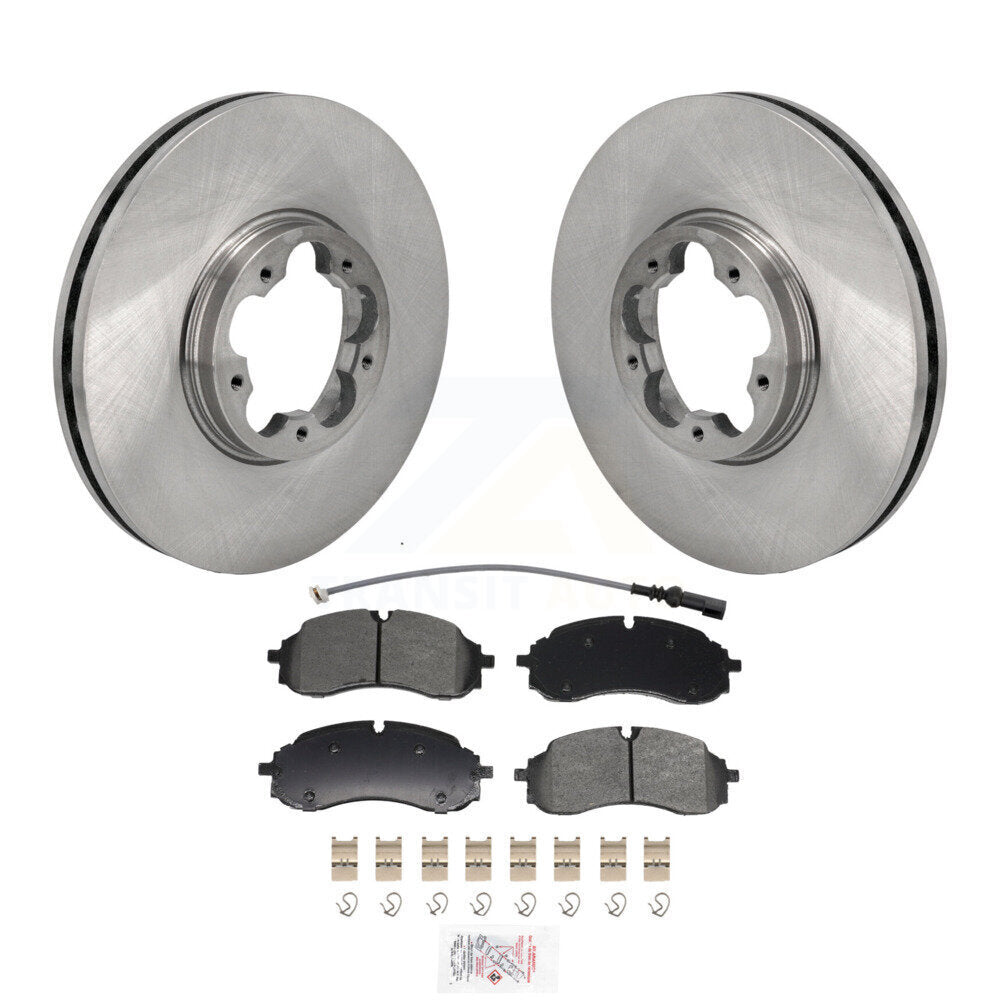 Rotors de frein à disque avant et Kit de plaquettes semi-métalliques pour Ford Transit-250 Transit-35