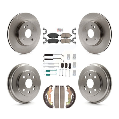 Kit de plaquettes et de tambour en céramique, Rotor de frein à disque avant et arrière (7 pièces) pour Mazda 2011 – 2014