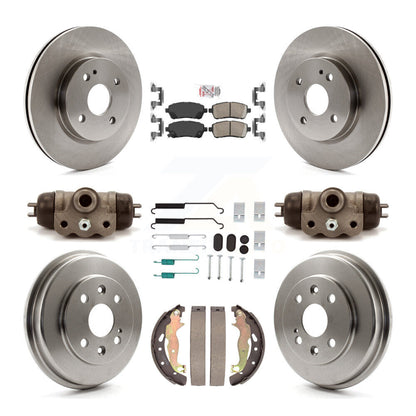 Kit de plaquettes et de tambour en céramique, Rotor de frein à disque avant et arrière (9 pièces) pour Mazda 2011 – 2014