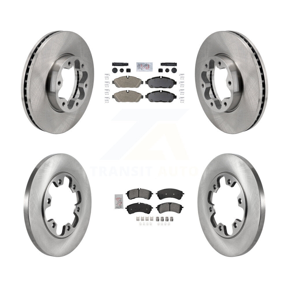 Kit de plaquettes et disques de frein semi-métalliques avant et arrière, pour Ford Transit-250 Transit-15