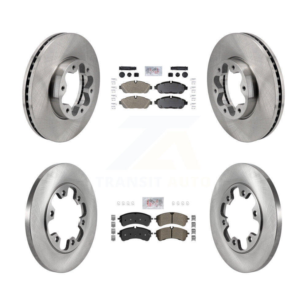 Kit de plaquettes et disques de frein semi-métalliques avant et arrière, pour Ford Transit-250 Transit-15