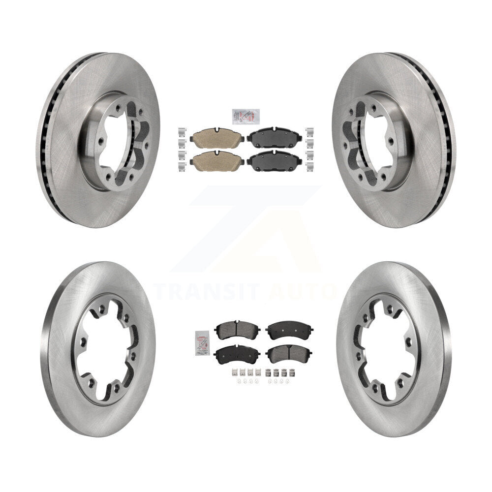 Kit de plaquettes et disques de frein semi-métalliques avant et arrière, pour Ford Transit-250 Transit-15