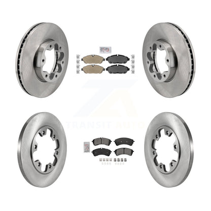 Kit de plaquettes et disques de frein semi-métalliques avant et arrière, pour Ford Transit-250 Transit-15