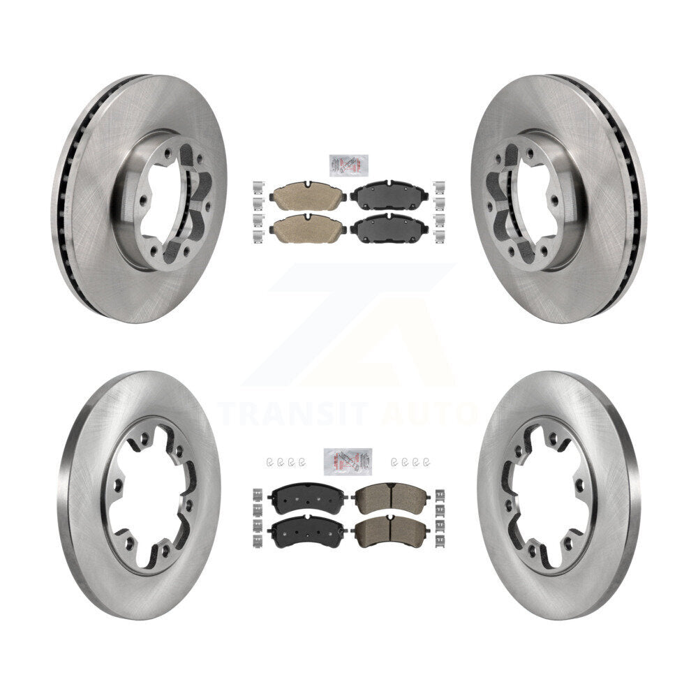 Kit de plaquettes et disques de frein semi-métalliques avant et arrière, pour Ford Transit-250 Transit-15