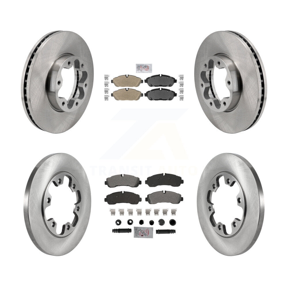 Kit de rotors de frein à plaquettes semi-métalliques avant et arrière pour Ford Transit-350 AW 2020 – 2021