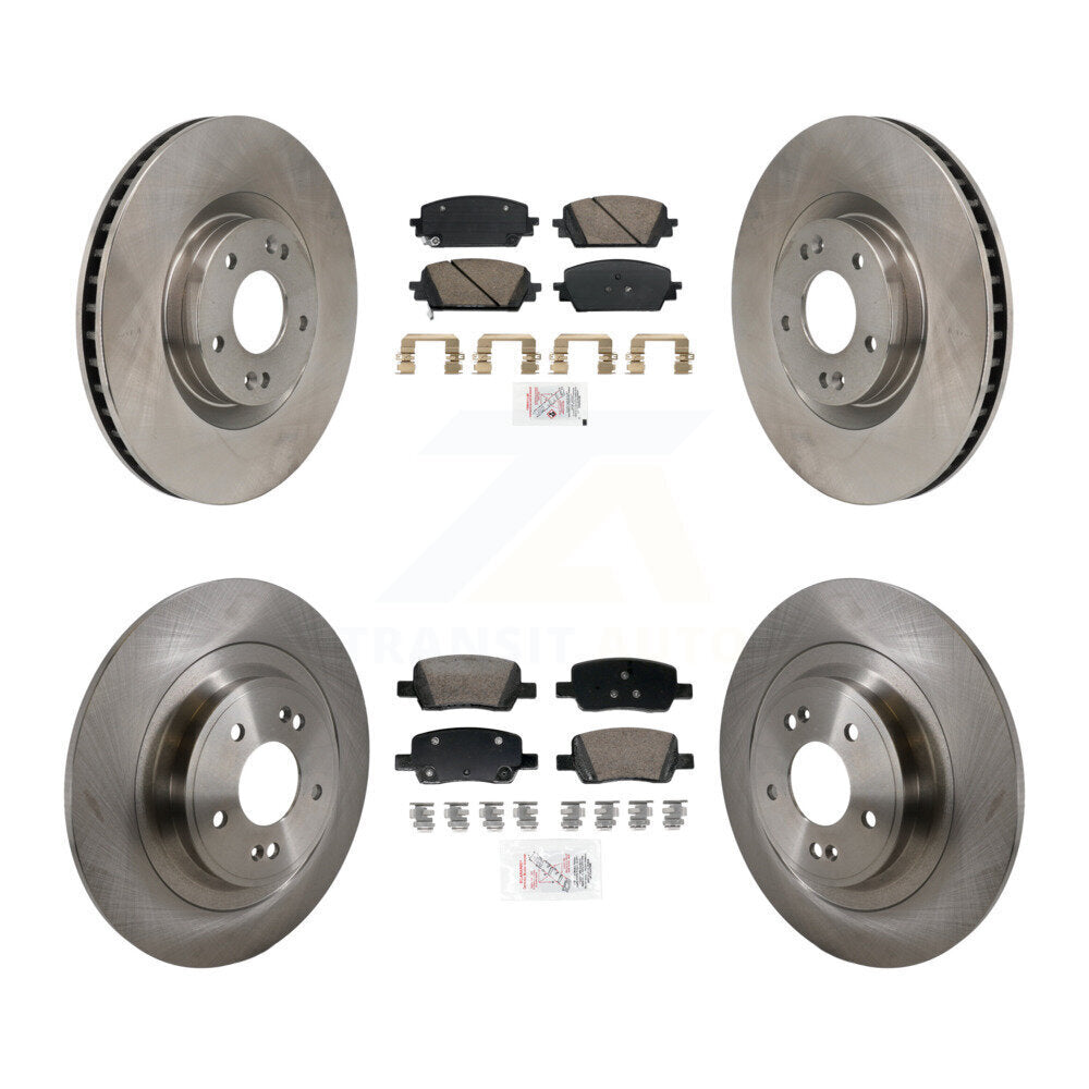 Kit de plaquettes en céramique et de rotor de frein à disque avant et arrière, pour Hyundai Santa Cru 2022 – 2023