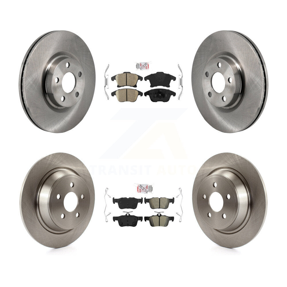 Kit de rotors de frein à plaquettes semi-métalliques avant et arrière en céramique pour Lincoln MKZ 2.0 17-20
