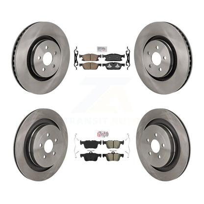 Kit de rotors de frein à plaquettes semi-métalliques avant et arrière en céramique pour Ford Edge ST avec 2.7