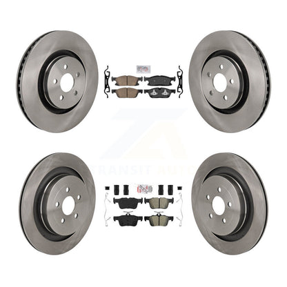 Kit de rotors de frein à plaquettes semi-métalliques avant et arrière en céramique pour Ford Edge ST avec 2.7