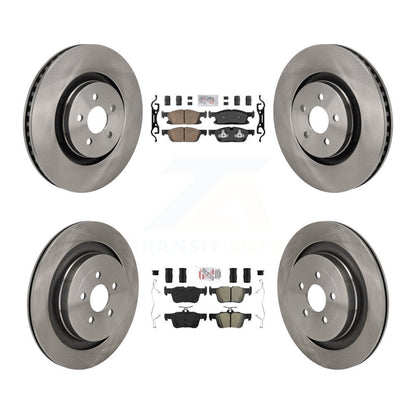 Kit de rotors de frein à plaquettes semi-métalliques avant et arrière en céramique pour Ford Edge ST avec 2.7
