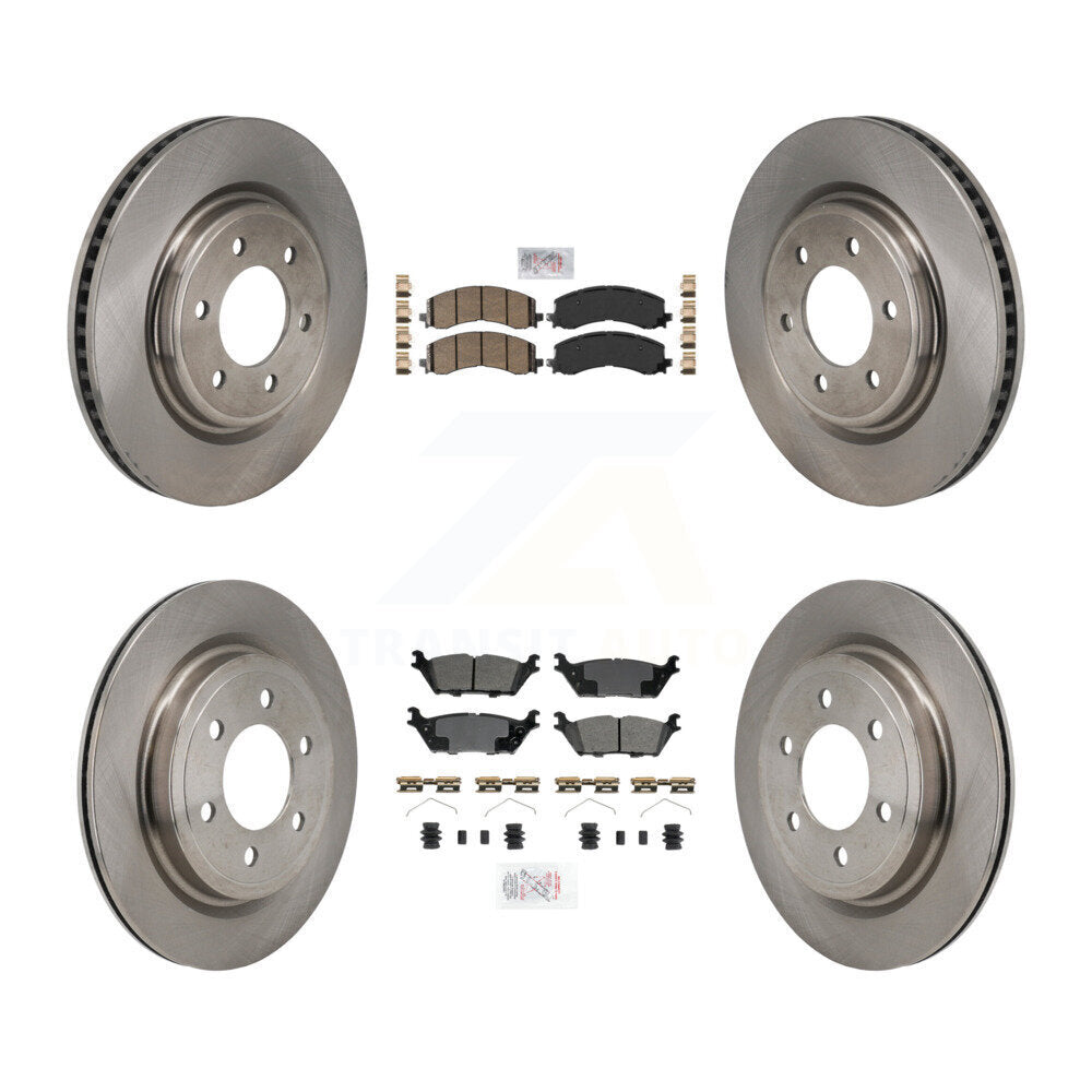 Kit de Rotor de frein à plaquettes semi-métalliques avant et arrière en céramique, pour Ford Expedition Lincol