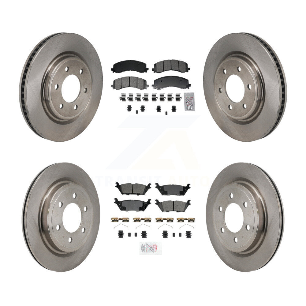 Kit de rotors de frein à disque et plaquettes semi-métalliques avant et arrière, pour Ford Expedition Lincol