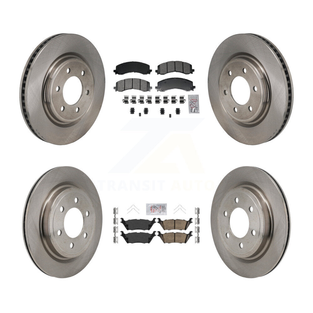 Kit de Rotor de frein à plaquettes en céramique, semi-métallique, avant et arrière, pour Ford Expedition Lincol