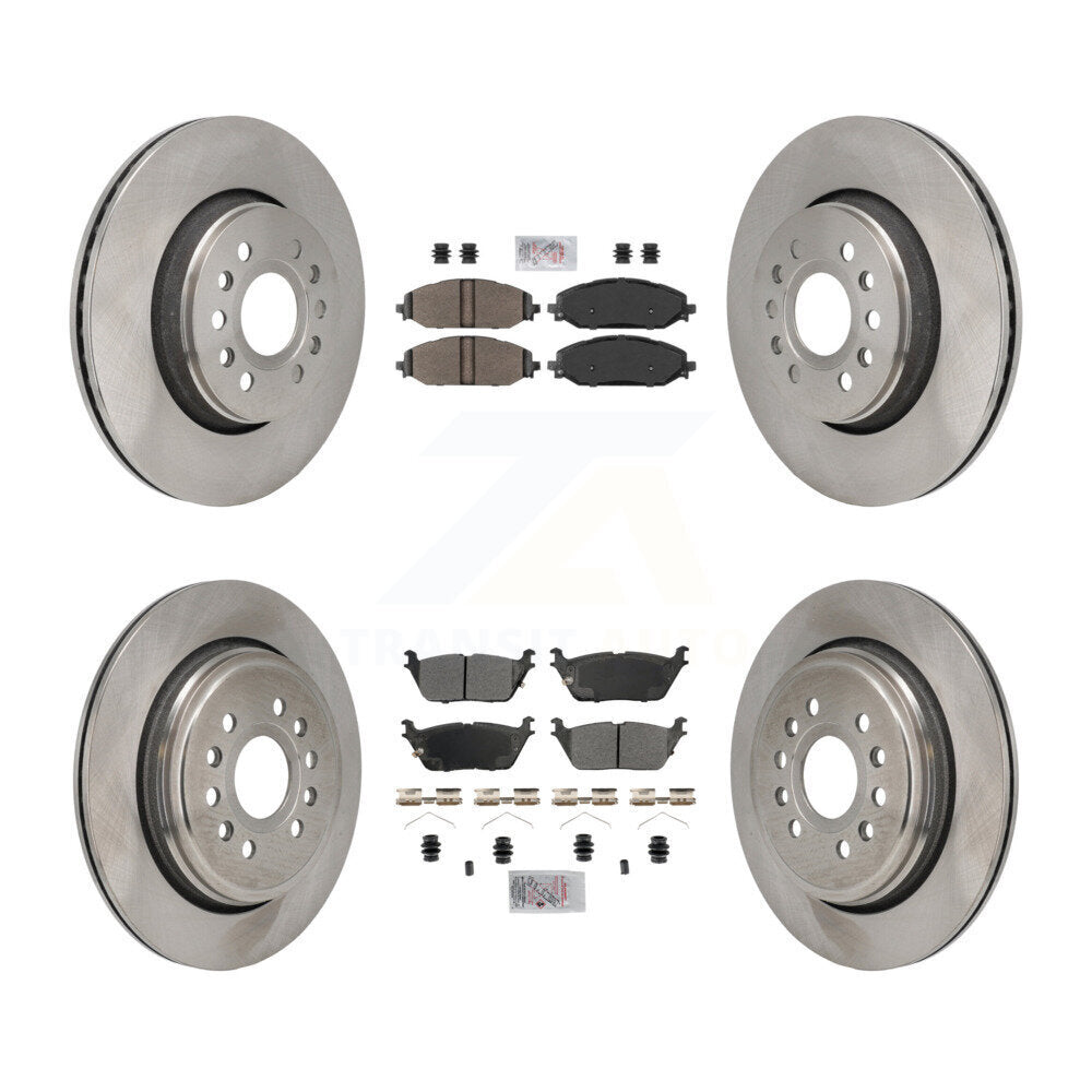 Kit de rotors de frein à plaquettes semi-métalliques avant et arrière, pour Ram 1500 Jeep Wagoneer Grand