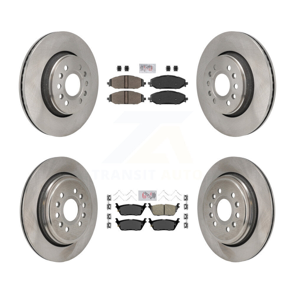 Kit de rotors de frein à plaquettes en céramique, semi-métalliques, avant et arrière, pour Ram 1500 Jeep Wagonee
