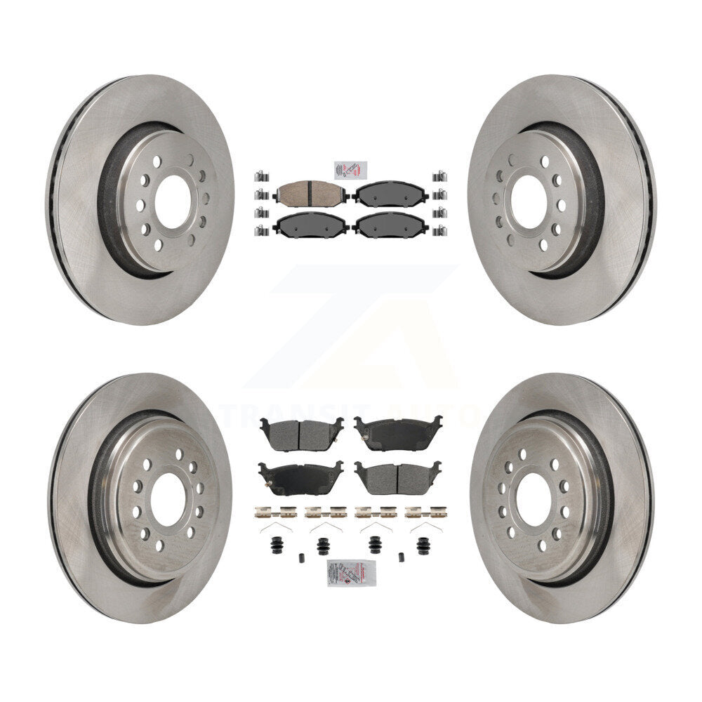 Kit de rotors de frein à plaquettes semi-métalliques avant et arrière en céramique, pour Ram 1500 Jeep Wagonee
