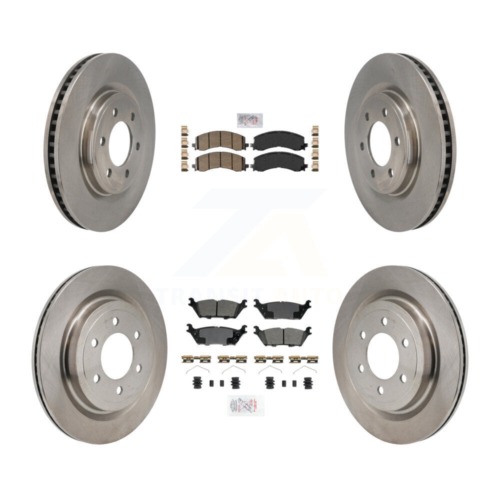 Kit de plaquettes et rotors de frein semi-métalliques avant et arrière en céramique, pour Ford F-150 Lightnin