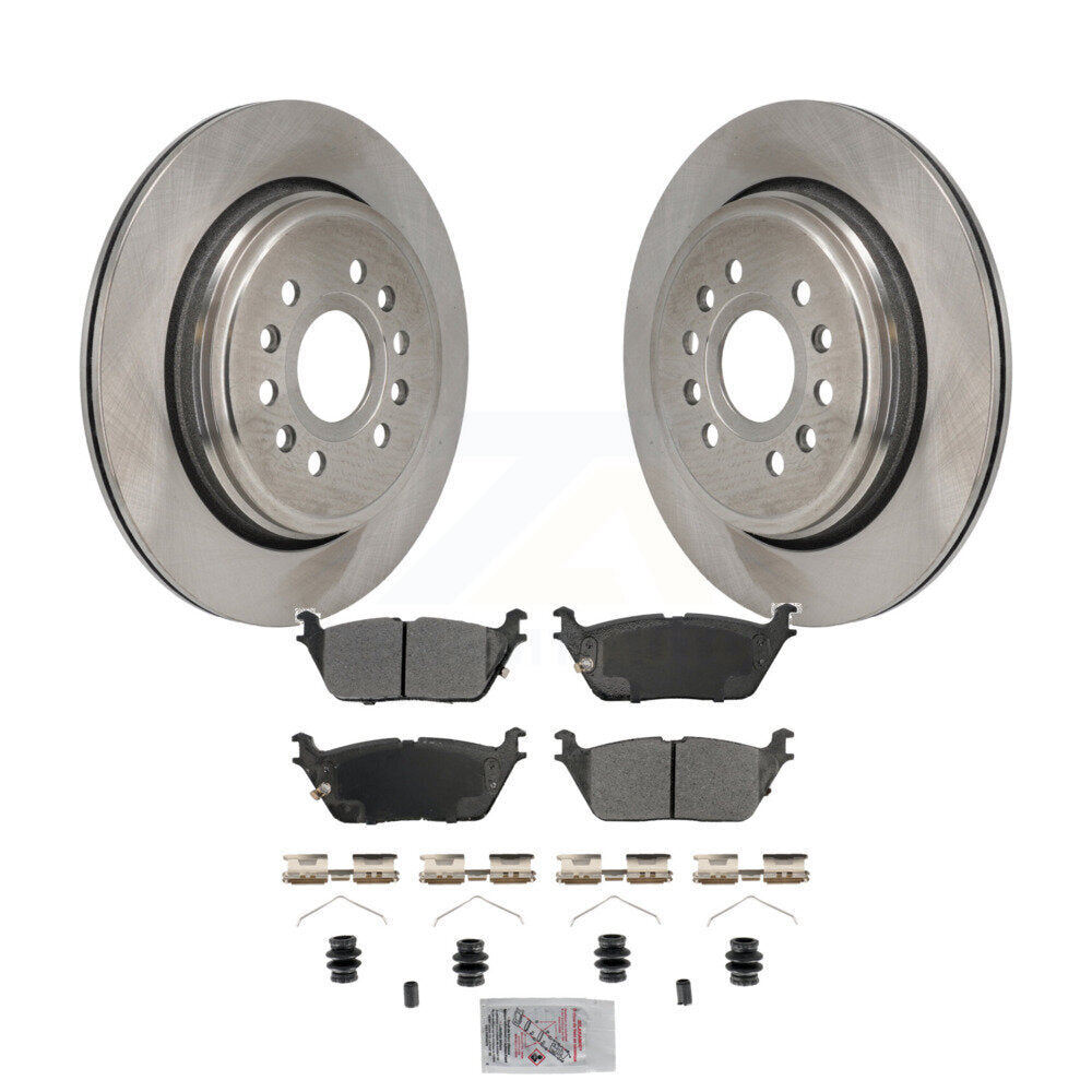 Rotor de frein à disque arrière et Kit de plaquettes semi-métalliques pour Ram 1500 Jeep Wagoneer Grand